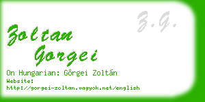 zoltan gorgei business card